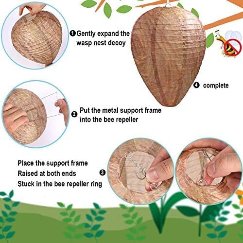 Wasp Decoy Honeycomb Nest Weatherproof Set of 2