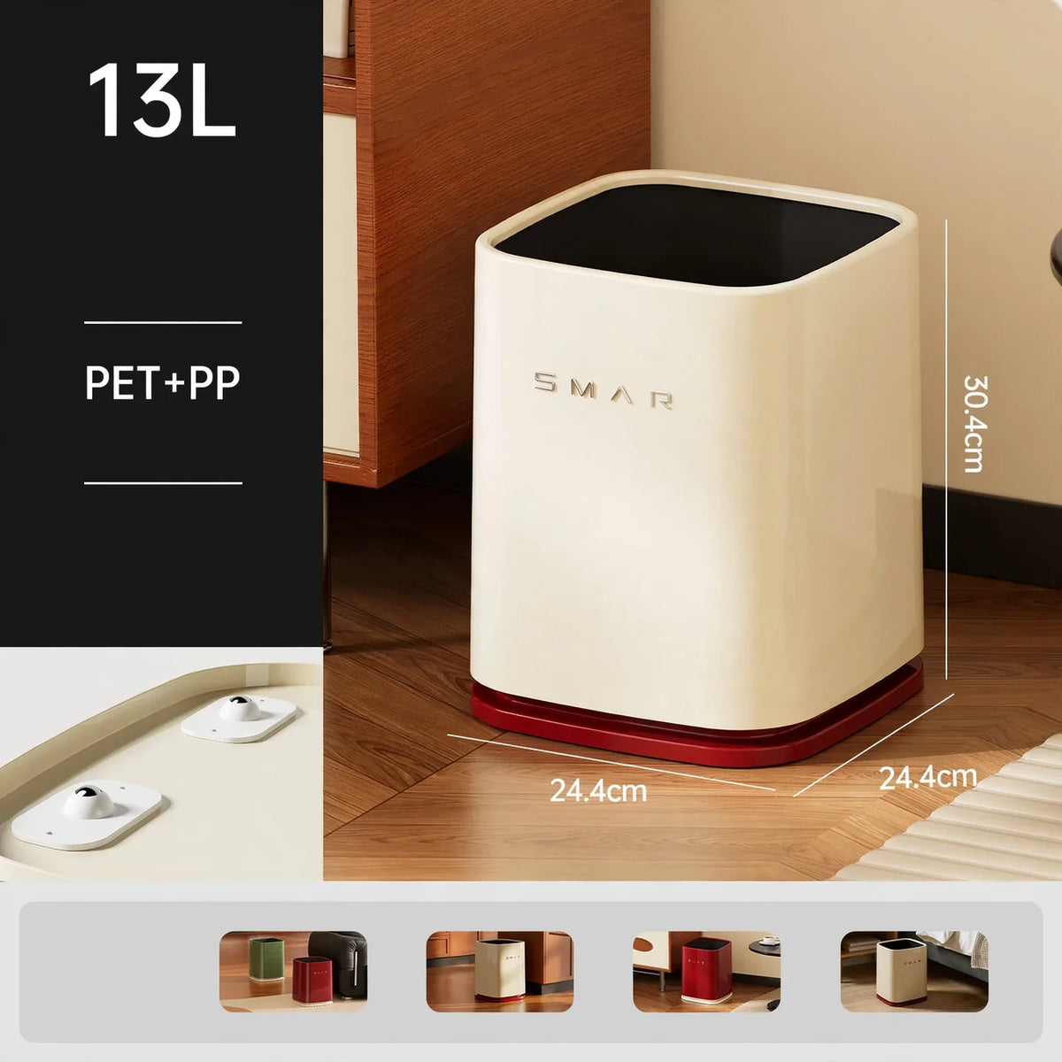 Waste Bin Dual-Compartment 12 L Capacity