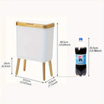 Waste Bin Slim 15L Odour-Sealing Flip-Top