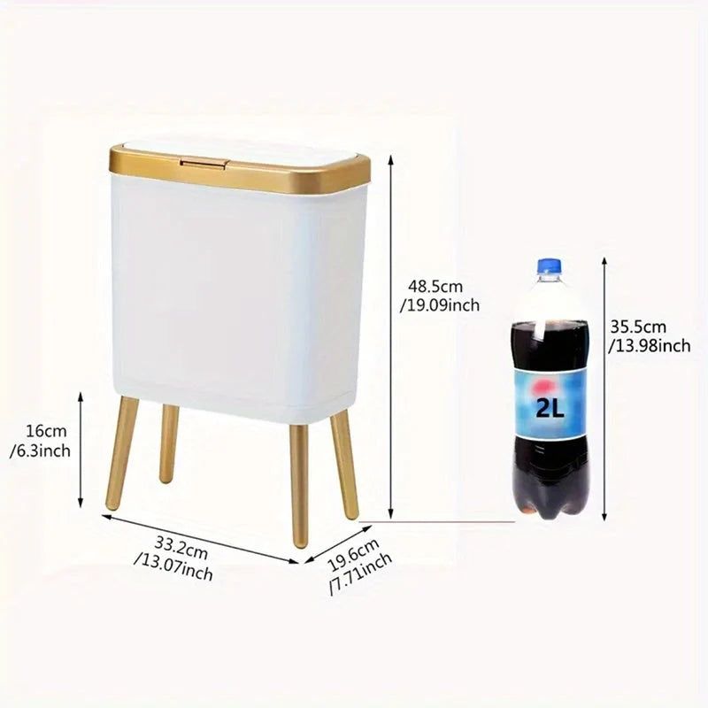 Waste Bin Slim 15L Odour-Sealing Flip-Top