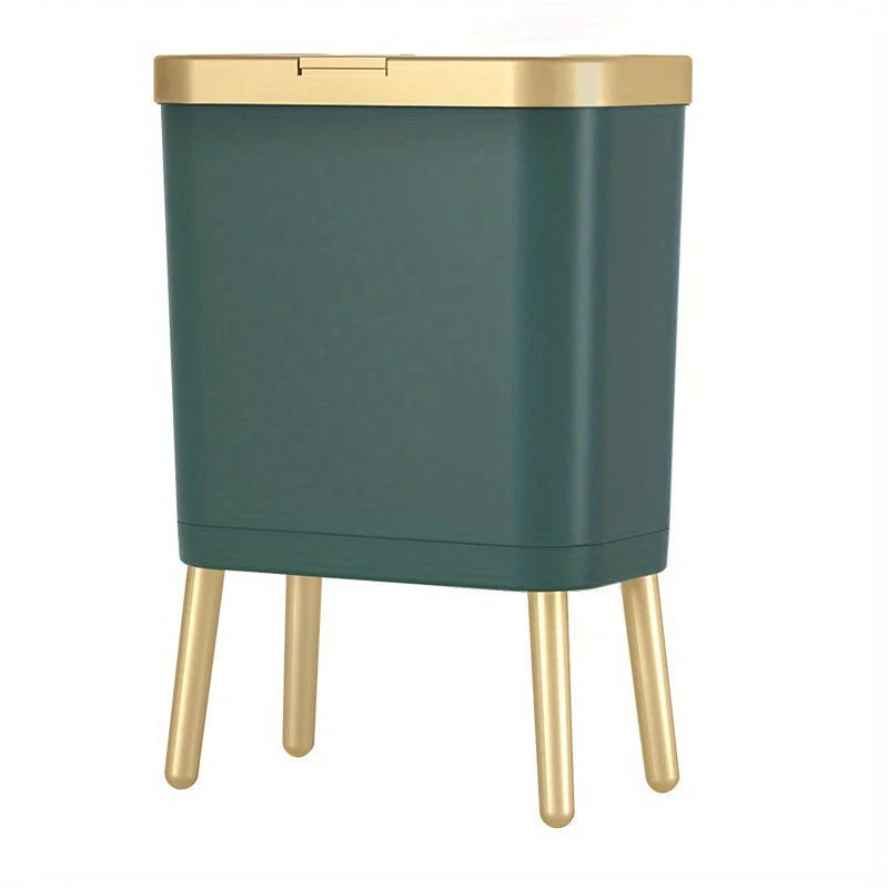 Waste Bin Slim 15L Odour-Sealing Flip-Top