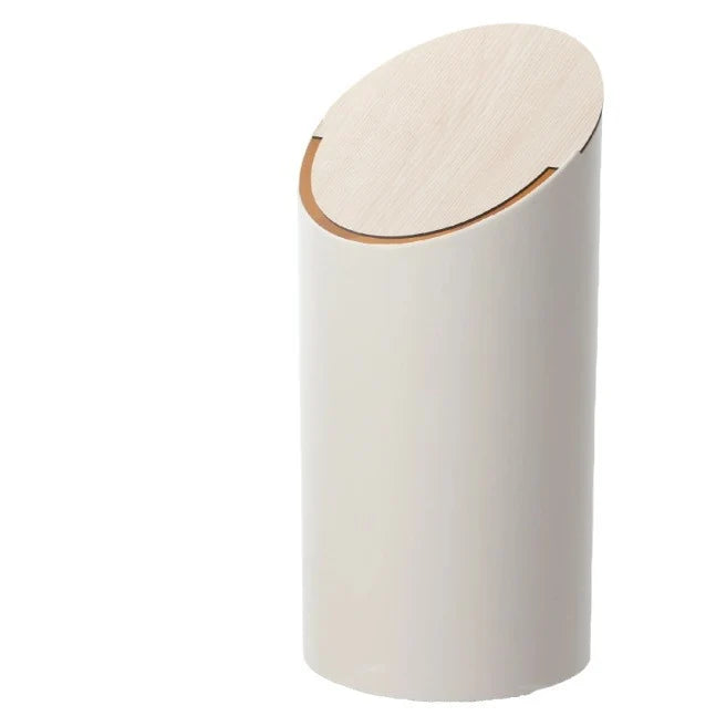 Waste Bin Slim Oval Soft-Close Rotating Lid
