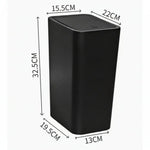 Waste Bin Slim Push-Button Lid Odor-Control 2.64-Gallon Capacity