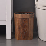 Waste Bin Wood-Look Compact 2.1-Gallon