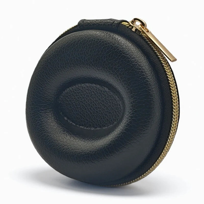 Watch Travel Case Pebbled Leather Crush-Proof Hard Shell Velvet Lined