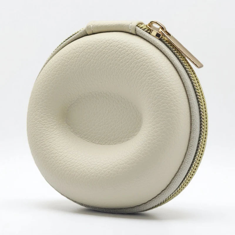 Watch Travel Case Pebbled Leather Crush-Proof Hard Shell Velvet Lined