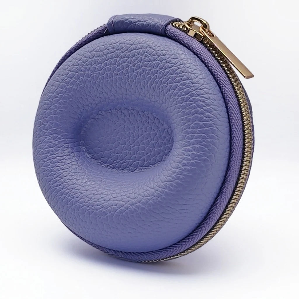 Watch Travel Case Pebbled Leather Crush-Proof Hard Shell Velvet Lined