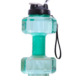 Water Bottle Dumbbell-Shaped 2-in-1 BPA-Free Plastic