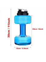 Water Bottle Dumbbell-Shaped 2-in-1 BPA-Free Plastic