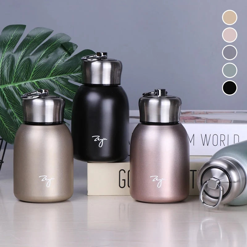 Water Bottle Stainless Steel Double-Wall Insulated Leakproof 10.1 Oz