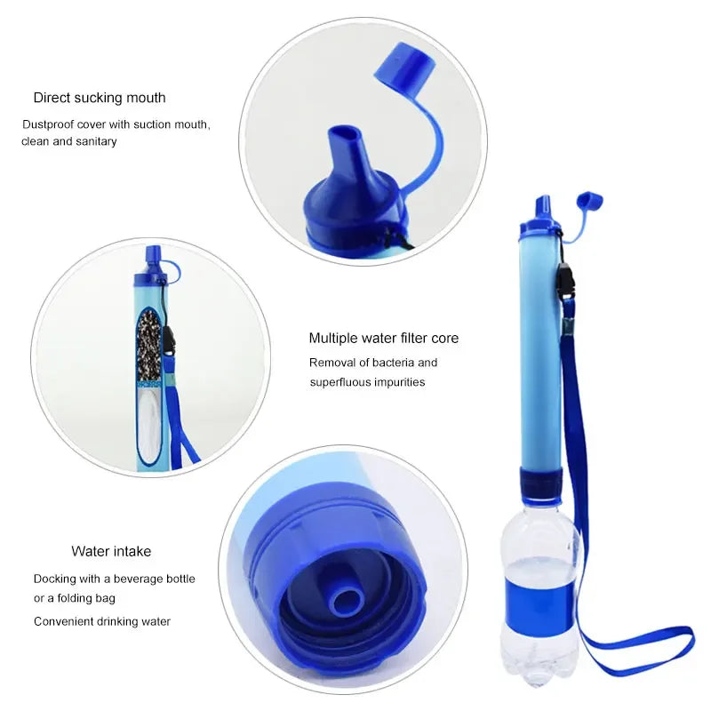 Water Filter Straw Removes Bacteria & Parasites 4,000L Capacity