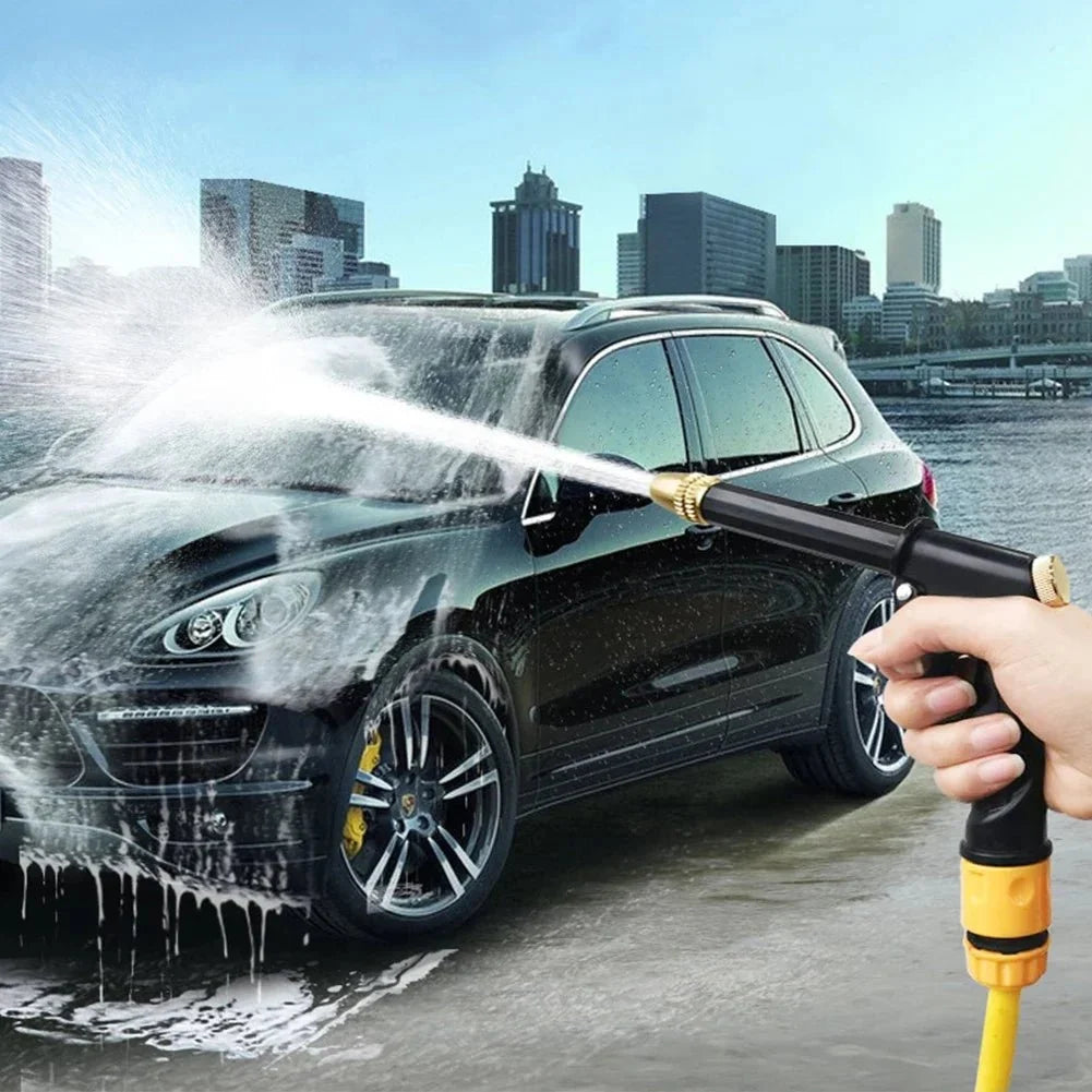 Water Gun Adjustable Spray Ergonomic Handle Hose-Compatible