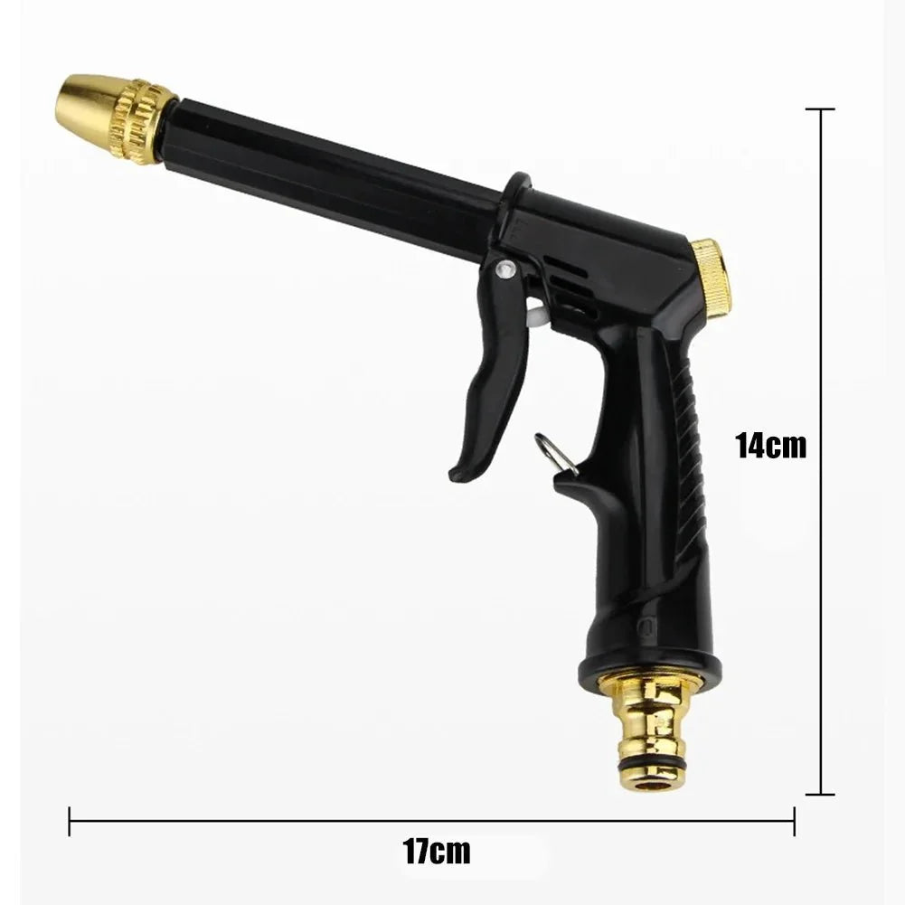 Water Gun Adjustable Spray Ergonomic Handle Hose-Compatible