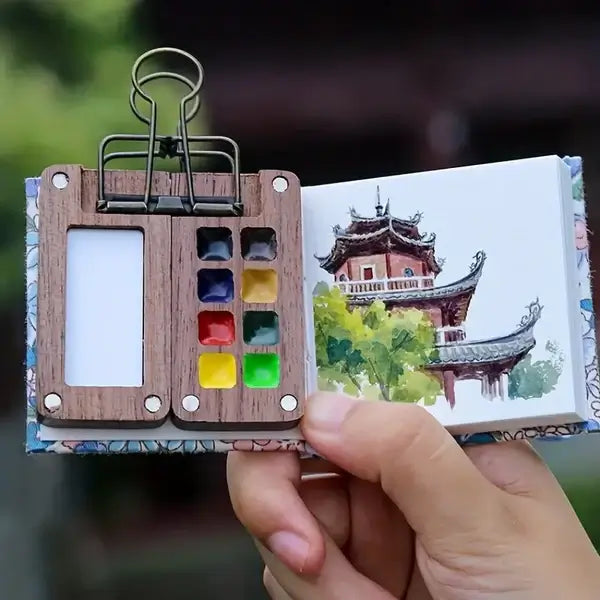 Watercolor Paint Set 24 Colors Travel Palette