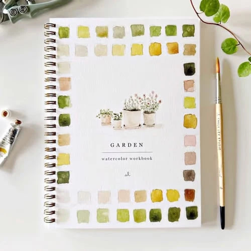 Watercolor Workbook Pre-Drawn Sketches Step-By-Step Guide
