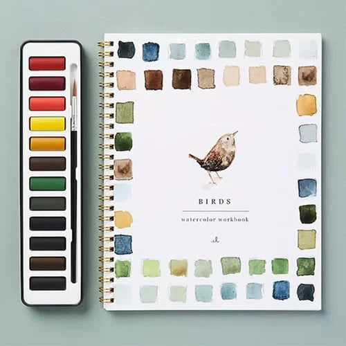 Watercolor Workbook Pre-Drawn Sketches Step-By-Step Guide