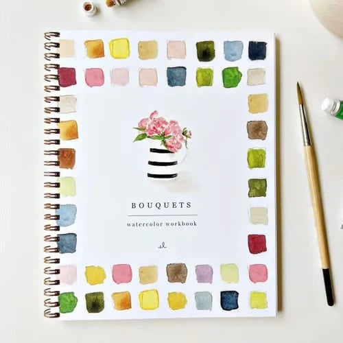 Watercolor Workbook Pre-Drawn Sketches Step-By-Step Guide