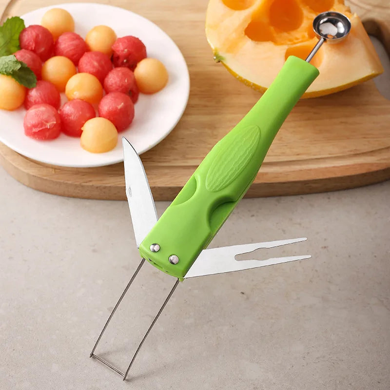 Watermelon Cutter 3-in-1 Stainless Steel & Non-Slip Handle