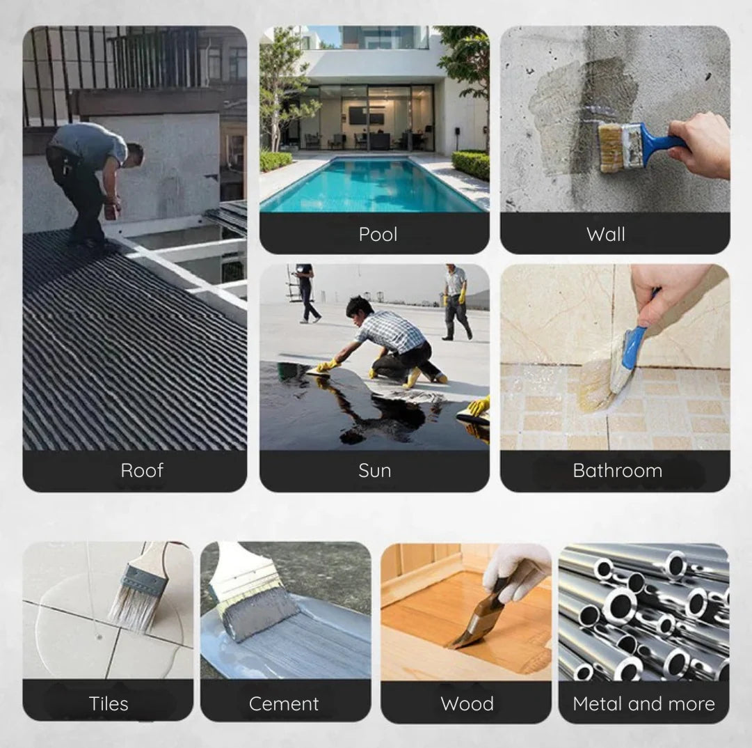 Waterproof Coating Silicone Brush-On Flexible Finish