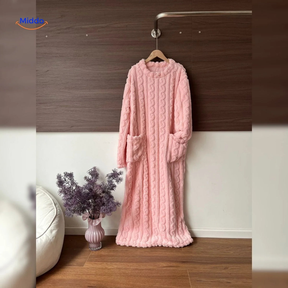 Wearable Blanket Fleece Long Sleeves & Front Pockets