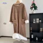 Wearable Blanket Fleece Long Sleeves & Front Pockets