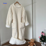 Wearable Blanket Fleece Long Sleeves & Front Pockets