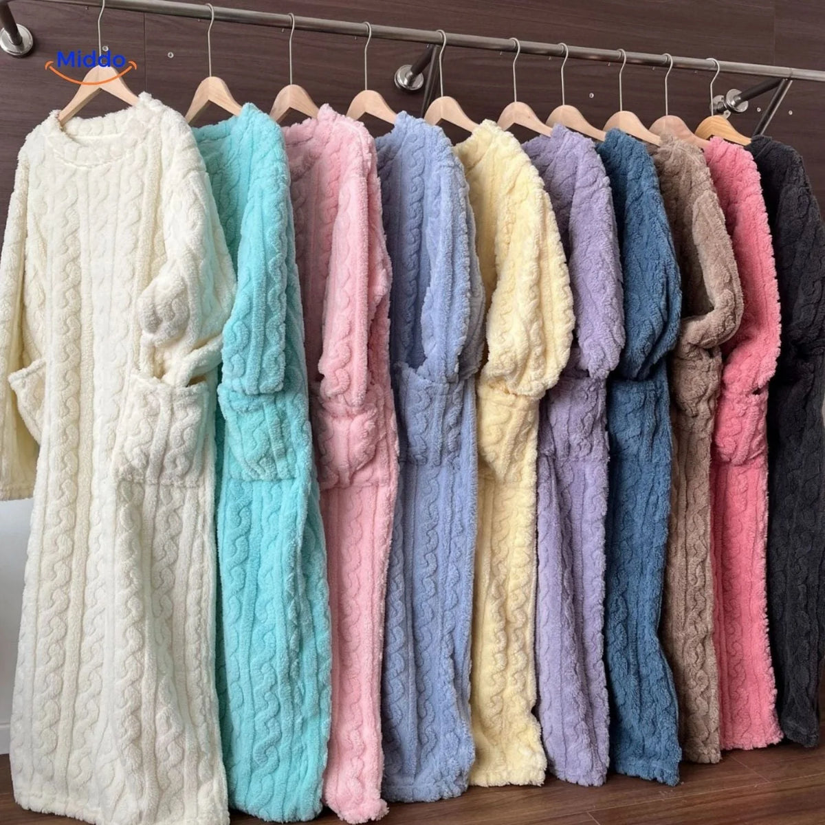 Wearable Blanket Fleece Long Sleeves & Front Pockets