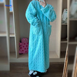 Wearable Blanket Fleece Long Sleeves & Front Pockets