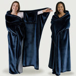 Wearable Blanket Hooded Soft Fleece Lightweight Warmth