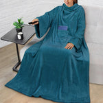 Wearable Blanket Sherpa Fleece Long Sleeves & Front Pocket