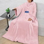 Wearable Blanket Sherpa Fleece Long Sleeves & Front Pocket