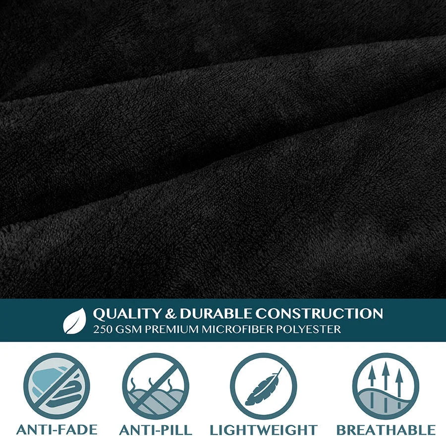 Wearable Fleece Blanket Oversized With Sleeves & Front Pocket