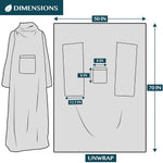 Wearable Fleece Blanket Oversized With Sleeves & Front Pocket
