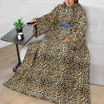 Wearable Fleece Blanket Oversized With Sleeves & Front Pocket