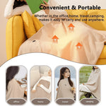 Wearable Heated Blanket USB-Powered Three Heat Levels Zipper Closure
