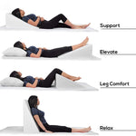 Wedge Pillow Back & Leg Support Gel Memory Foam