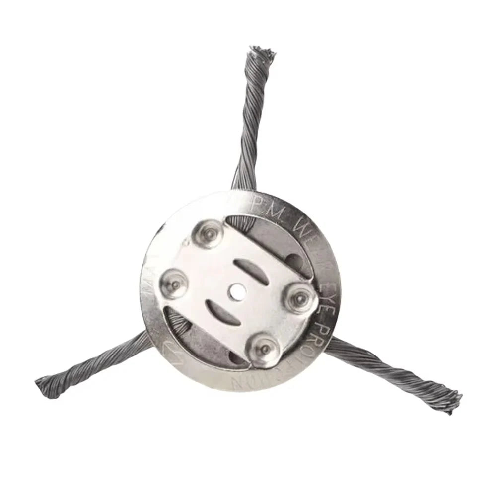 Weed Brush Attachment Rotating Steel Wires Universal Trimmer Fit