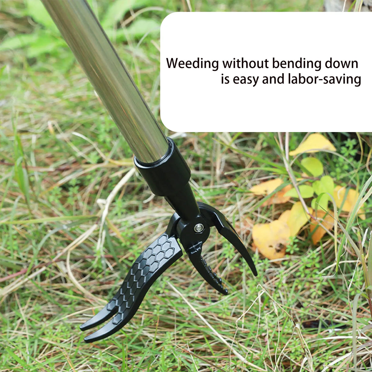 Weed Puller No-Bend Long Handle Scoop Clip