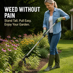 Weed Puller Tool Long Handle 3-Claw Metal Head
