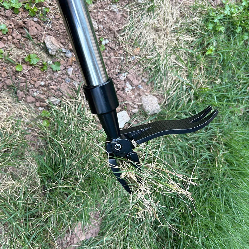 Weed Puller Tool Long Handle 3-Claw Metal Head