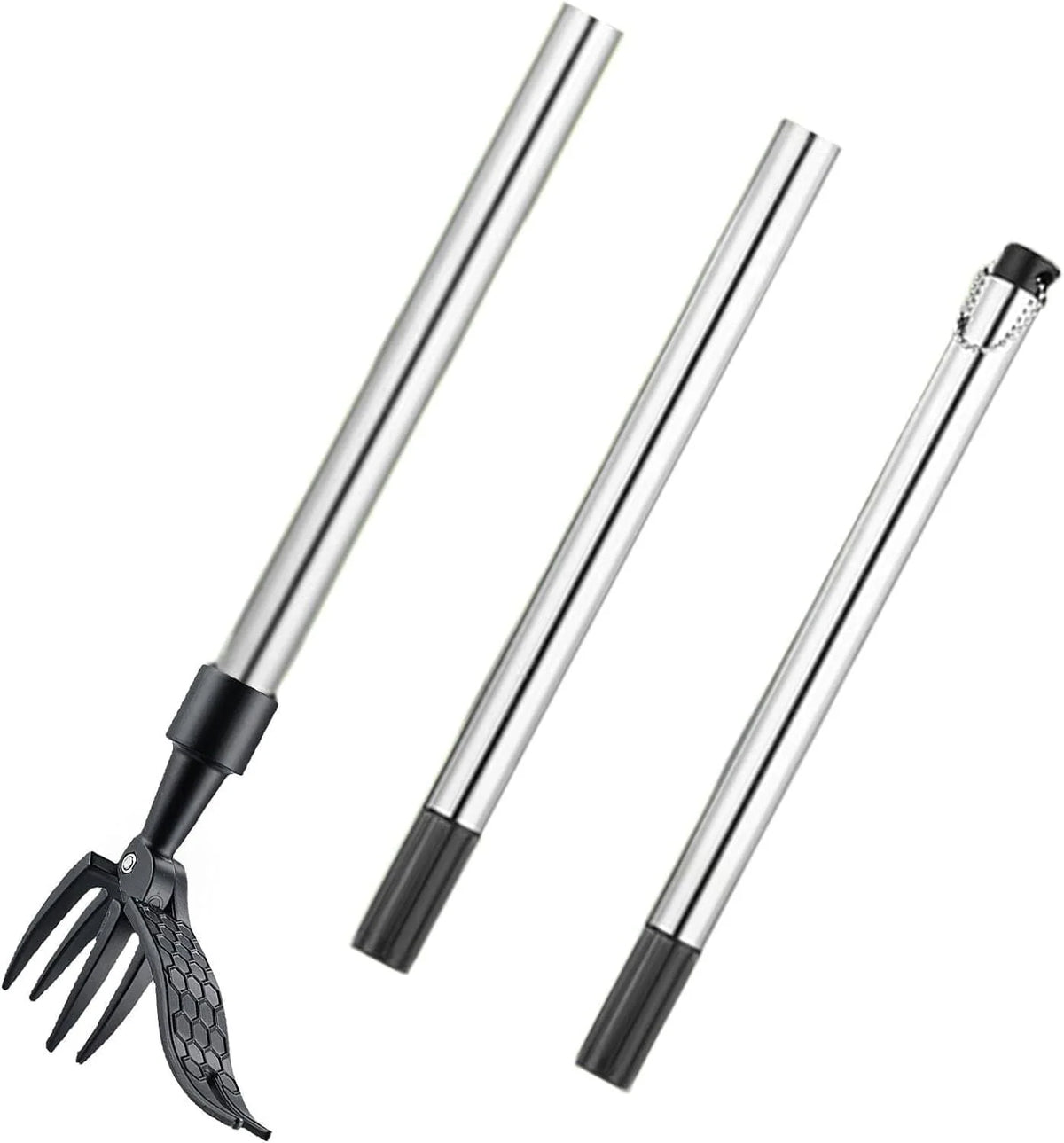 Weed Puller Tool Long Handle 3-Claw Metal Head