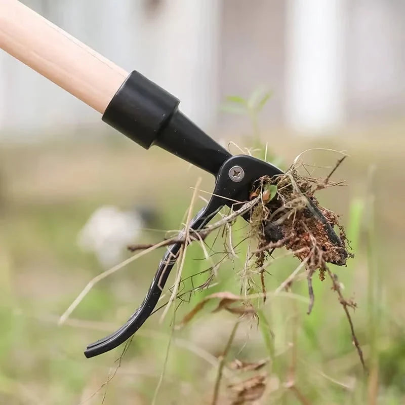 Weed Puller Upright Stainless Steel Prongs Foot Pedal