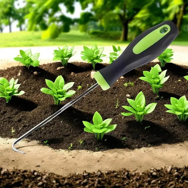 Weed Puller V-Shaped Stainless Steel Tip Non-Slip Ergonomic Handle
