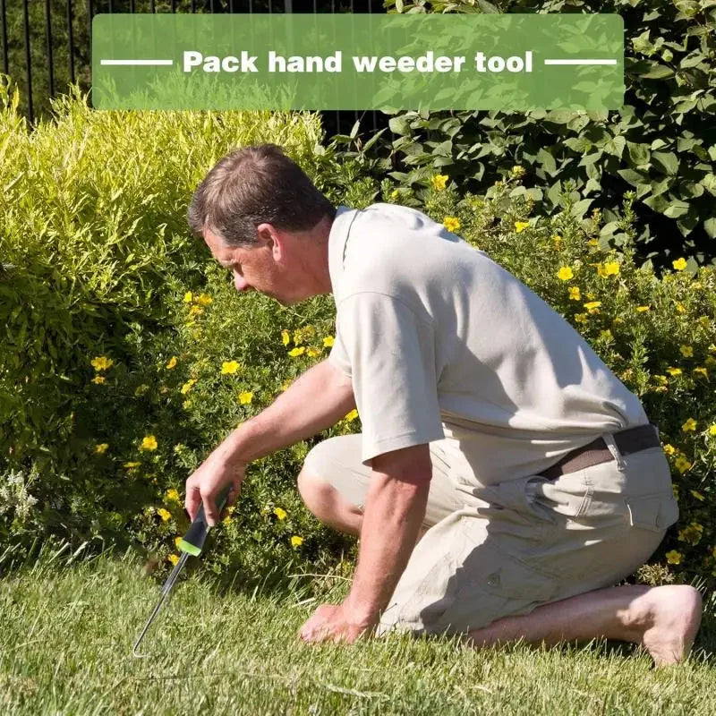 Weed Puller V-Shaped Stainless Steel Tip Non-Slip Ergonomic Handle