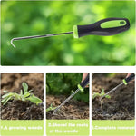 Weed Puller V-Shaped Stainless Steel Tip Non-Slip Ergonomic Handle