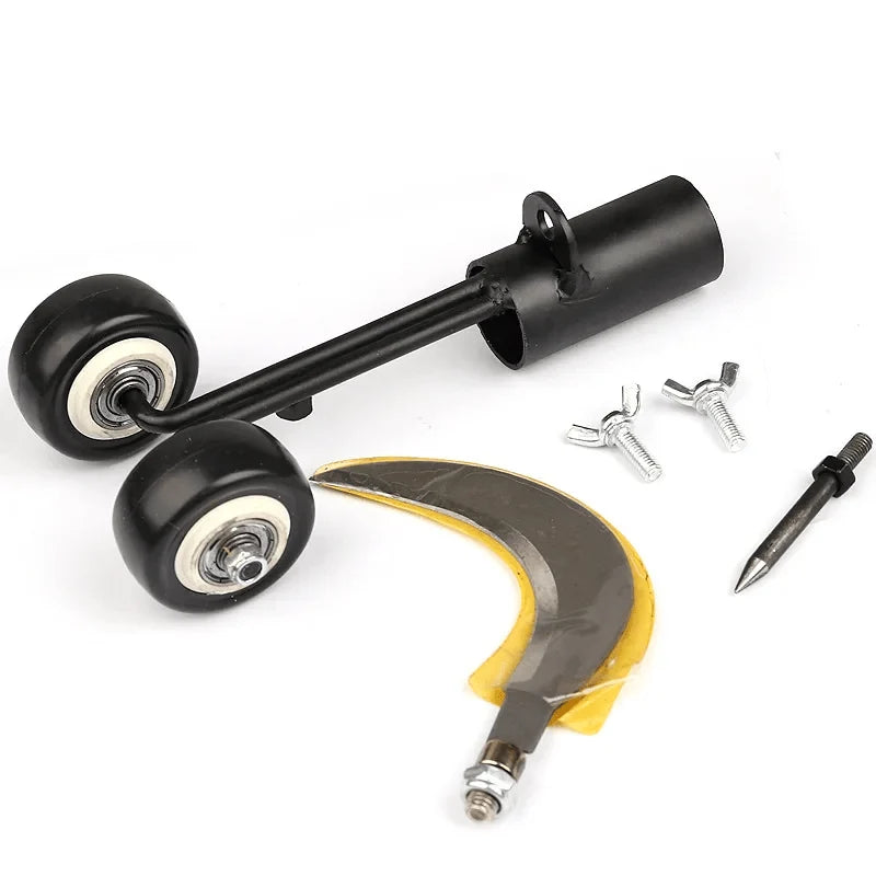 Weed Roller Root Removing Attachable Handle
