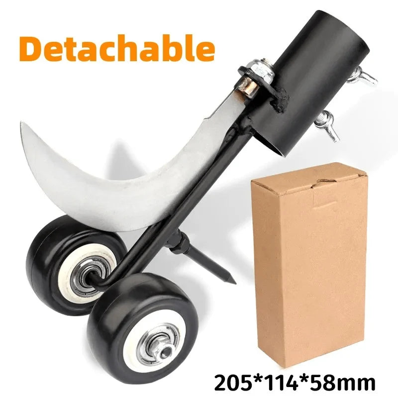Weed Roller Root Removing Attachable Handle