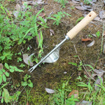 Weeder V-Shaped Head Long Wooden Handle