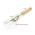 Weeder V-Shaped Head Long Wooden Handle