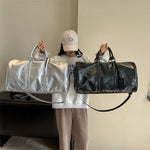 Weekend Duffel Bag Premium Leather Spacious Interior Adjustable Strap
